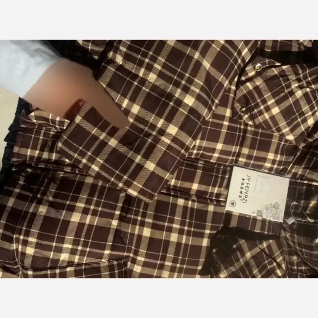 کاپشن وارداتی چهارخونه پشمدار کلاهدار سایز M تا 2XL