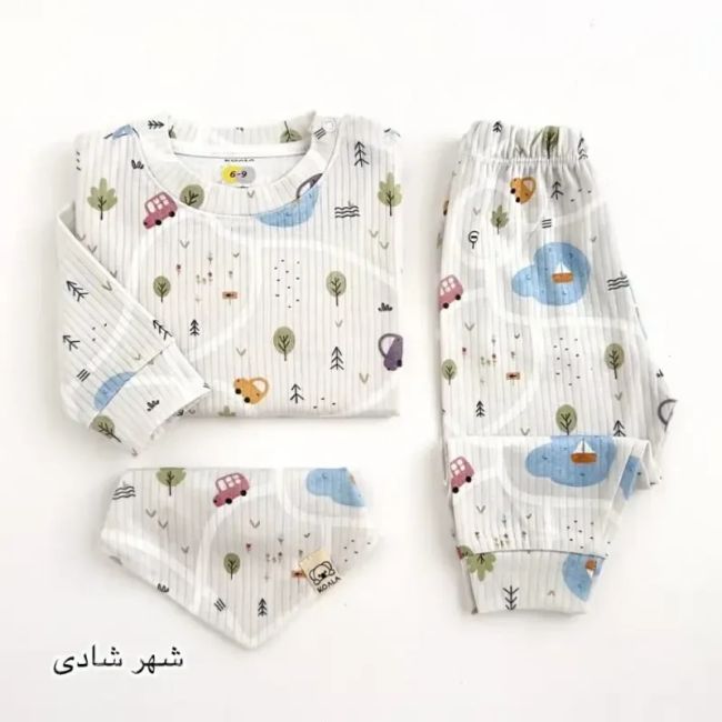 بلوز و شلوار نوزادی کبریتی نخ پنبه کوالا کیدز