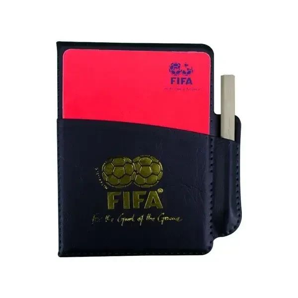 کارت داوری فوتبال طرح FIFA همراه با کیف و خودکار