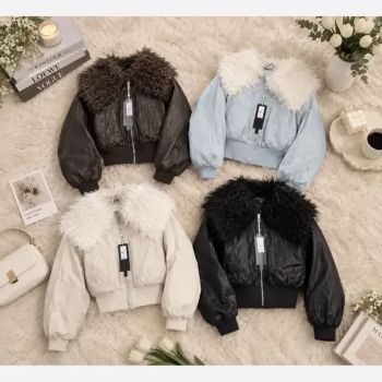کاپشن خلبانی خزدار چرمی مردانه اسپرت سایز M تا 2XL رنگ بندی متنوع
