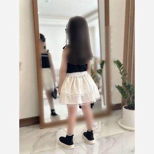 ست تاپ و دامن دخترانه جنس نخ پنبه و کراش مناسب 2 تا 7 سال