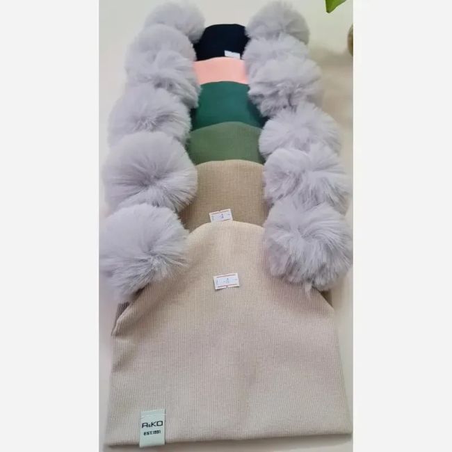 کلاه کودک پومدار فانریپ پنبه اسپرت سایز 1 و 2 مناسب 1 تا 4 سال