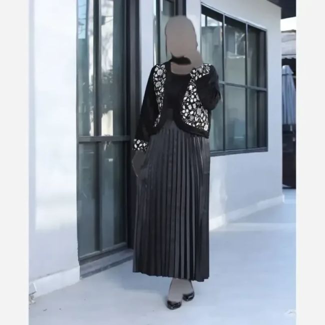 کت تک زنانه مخمل خرجکار هندی مدل نیلناز فری سایز