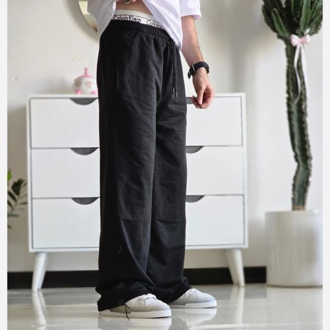 جاگر کلوین کلین اسلش ملانژ دمپا گت دار مناسب آقا و خانم سایز XXL و XXXL طوسی مشکی برفی