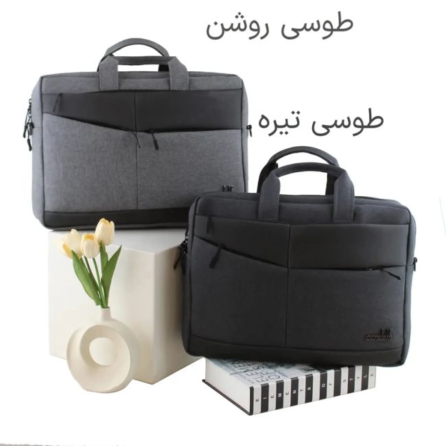 کیف مردانه پارچه ای اداری و روزمره سه بند (2)