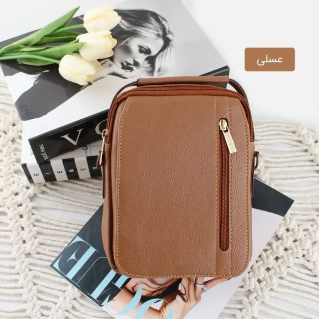 کیف مردانه چرم مصنوعی اسپرت و روزمره با بند بلند