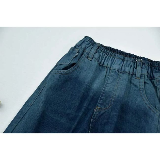 شلوار جین بگ بچه گانه آبی مناسب دختر و پسر 2 تا 7 سال