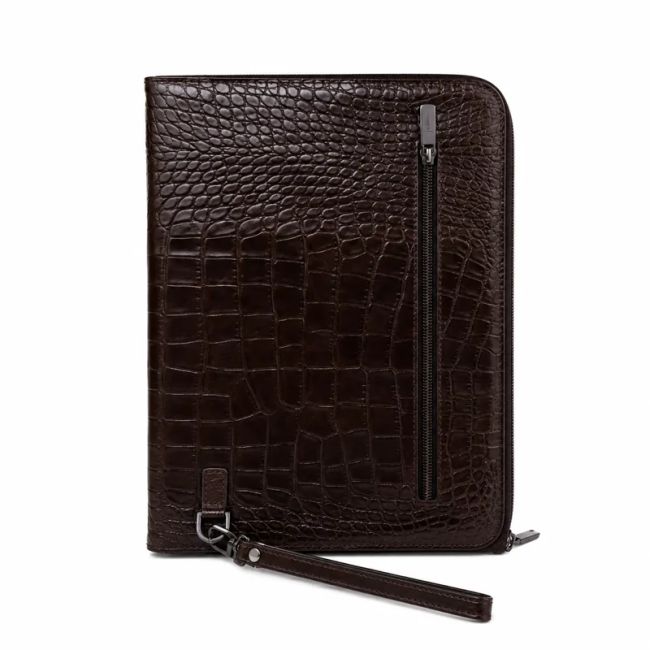 کیف اداری مدارک مردانه چرم طبیعی اصل قهوه ای سوخته