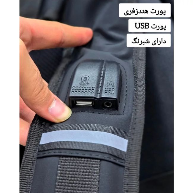 کوله پشتی اسپرت پارچه دیبا خارجی سه خانه لپ تاپ دار