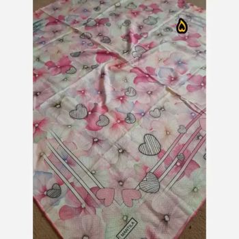 روسری دخترانه سوپرنخ فانتزی دست دوز قواره 100