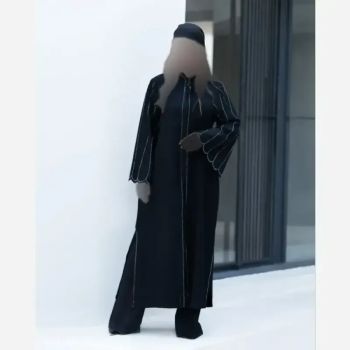 مانتو عبایی کرپ کاملیا مدل هیفا قد 125 سایز 40 تا 54