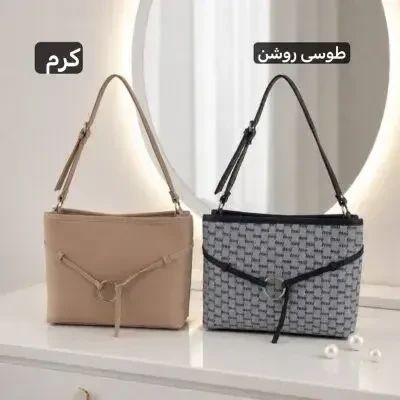 کیف زنانه روزمره و مهمانی چرم مصنوعی زیپدار (2)