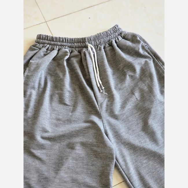 شلوار اسلش فول بگ مردانه و زنانه پارچه ملانژ رنگ طوسی سایز XXL و XXXL