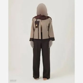 شلوار بگ مازراتی 450 گرم قهوه ای سوخته پشت کش سایز 38 تا 42 قد 103