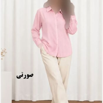 شومیز حریر شیشهای دکمهدار زنانه و دخترانه فری سایز مناسب تا سایز 50