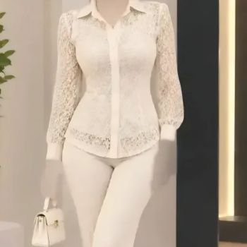 شومیز گیپور با پارچه ترک و خرج کار جولیا