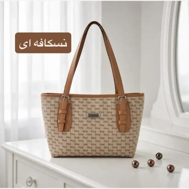 کیف زنانه چرم مصنوعی روزمره اسپرت ابعاد 37 در 24 سانتیمتر