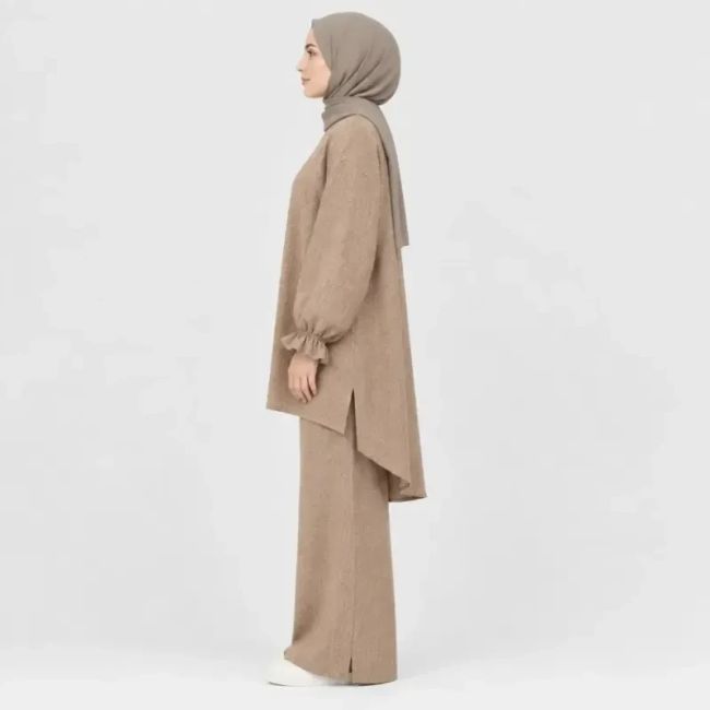 شومیز تک آستین سه ربع لنین مراکشی زنانه