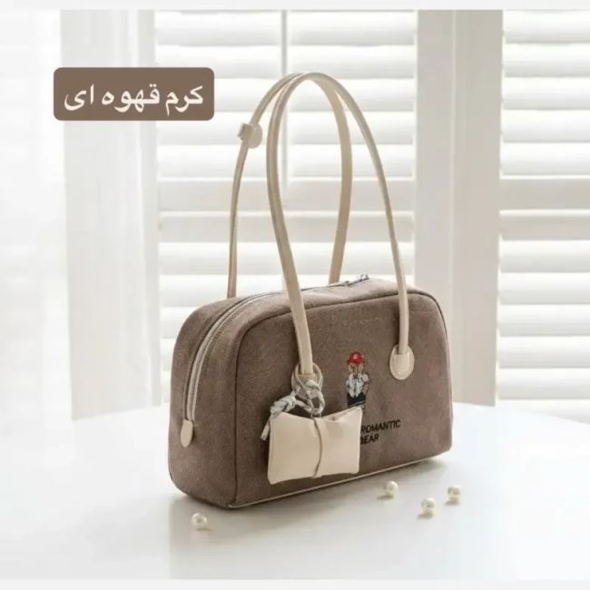 کیف زنانه روزمره پارچه ای طرح کنف با آستر ساتن (2)