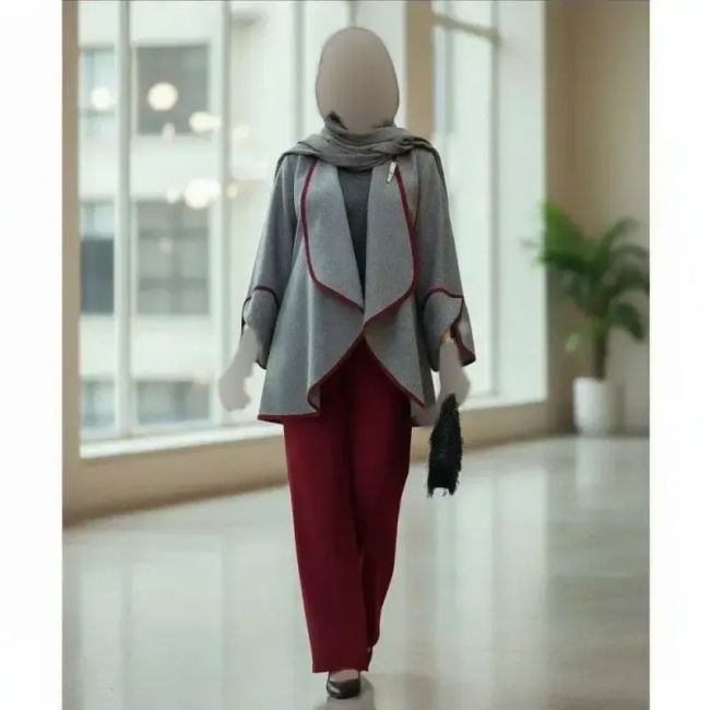 کت شلوار زنانه جنس پرشیا رنگ مشکی سرمه ای سبز زرشکی