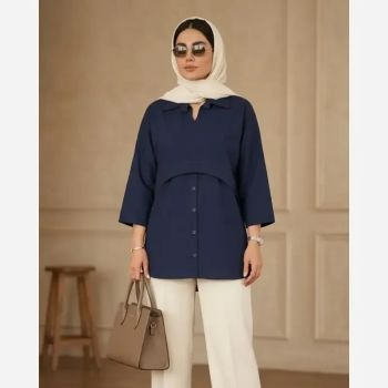 تونیک زنانه لینن مدل پری سایز 38 تا 48