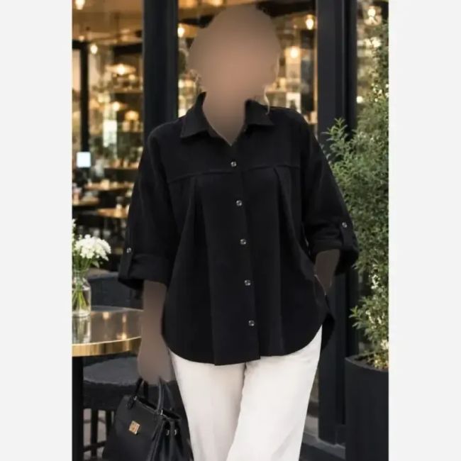 شومیز مخمل کبریتی زنانه مدل تیام