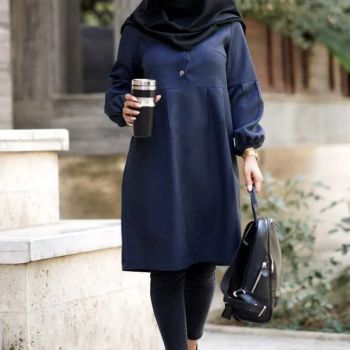 مانتو زنانه مدل شادی جنس پرشیا سایز 1 و 2 رنگ مشکی طوسی نسکافه ای سرمه ای