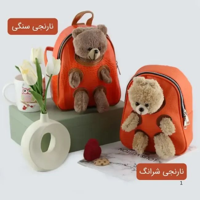 کوله پشتی چرم مصنوعی روزمره زنانه ابعاد 22 در 17 سانتیمتر (2)