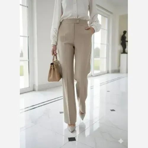 شلوار زنانه جنس هرمس مدل نبات سایز بزرگ مناسب 38 تا 56