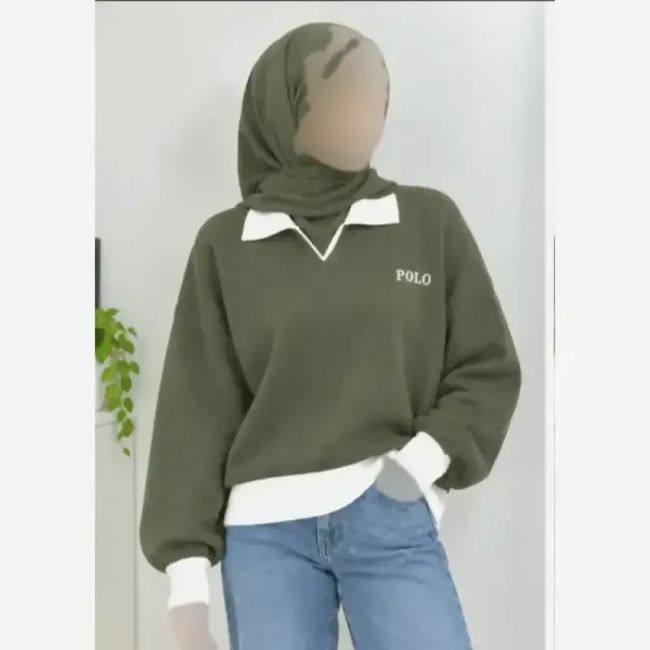 کراپ بافت پولو polo زنانه و دخترانه فری سایز