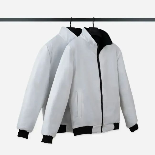 کاپشن دورو کلاه دار مشکی پارچه مموری درجه یک سایز XL و XXL (2)