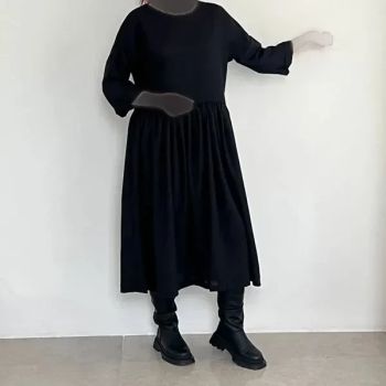 پیراهن زنانه لینن دامن چین کد 1069 خنک و نخی مناسب بهار و تابستان سایز 38 تا 46