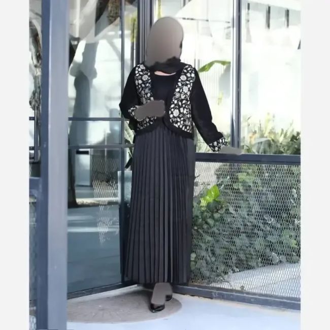 کت تک زنانه مخمل خرجکار هندی مدل نیلناز فری سایز