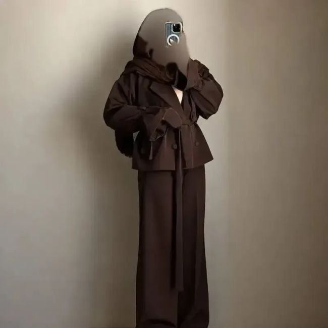 کت شلوار زنانه مجلسی جنس مازراتی آستین عروسکی رنگ بندی متنوع