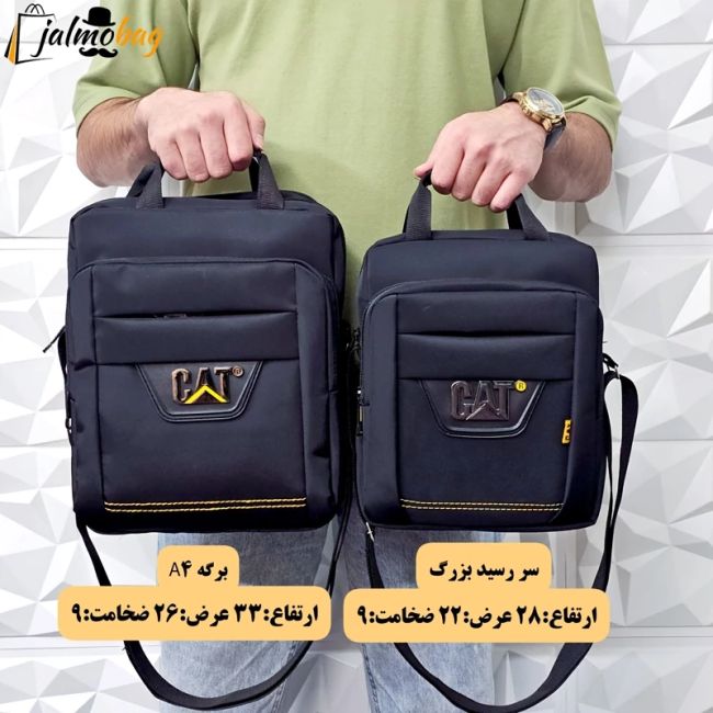 کیف دوشی مردانه برزنتی دیبا کت کوچک مشکی (2)