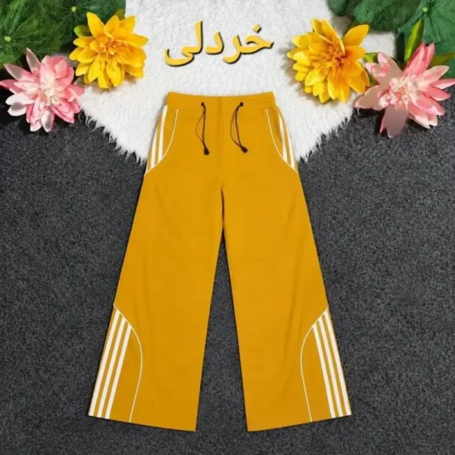 شلوار بگ کتان زارا سه خط زنانه قد 105