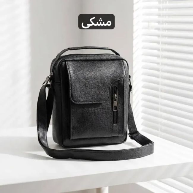کیف مردانه چرم مصنوعی اداری و روزمره بند دار