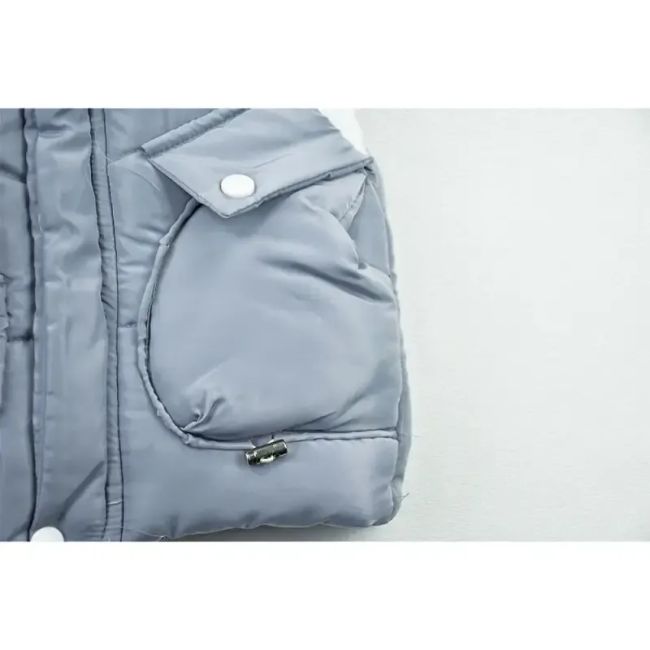 پافر پسرانه CAMEL طوسی شمعی جیب دار با کیف پاییزه و زمستانه