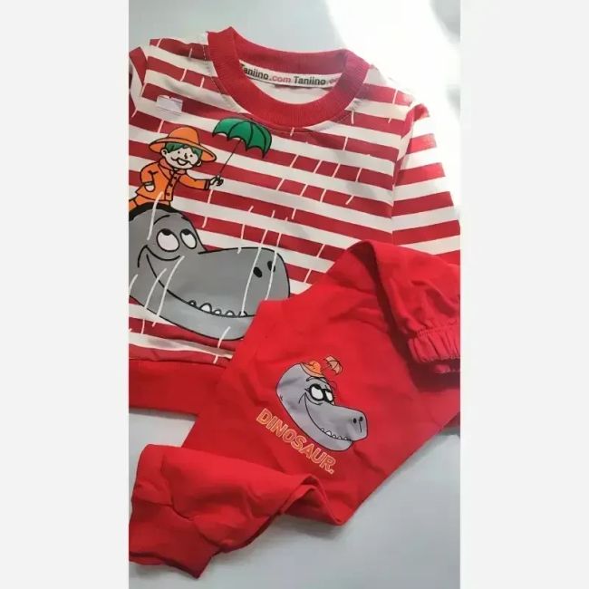 ست بلوز و شلوار بچگانه طرح دایناسور دورس سایز 35 تا 45