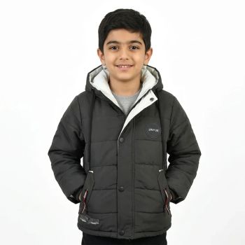 کاپشن پسرانه برزنتی مشکی پاییزه و زمستانه