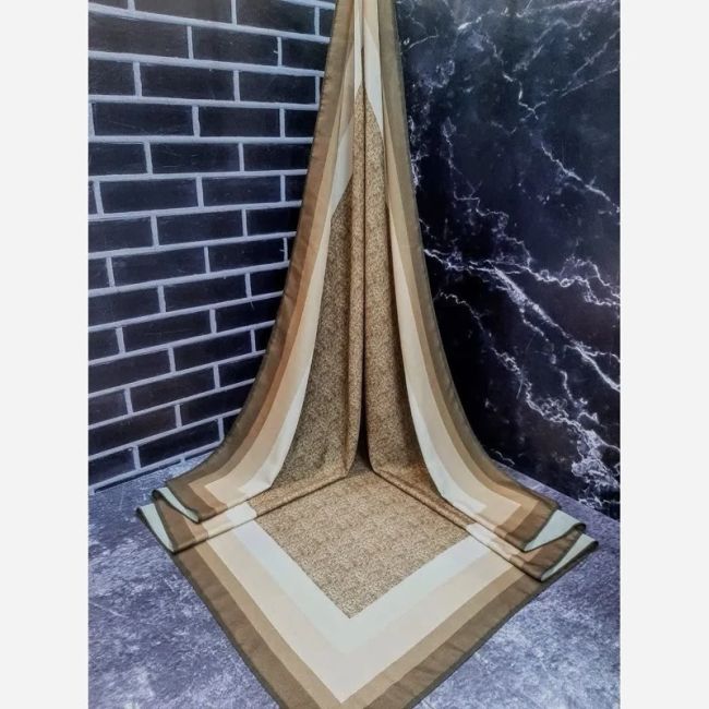 روسری مجلسی نخ کاستوم طرح دور قاب 140x140 سانتیمتر لیز نیست