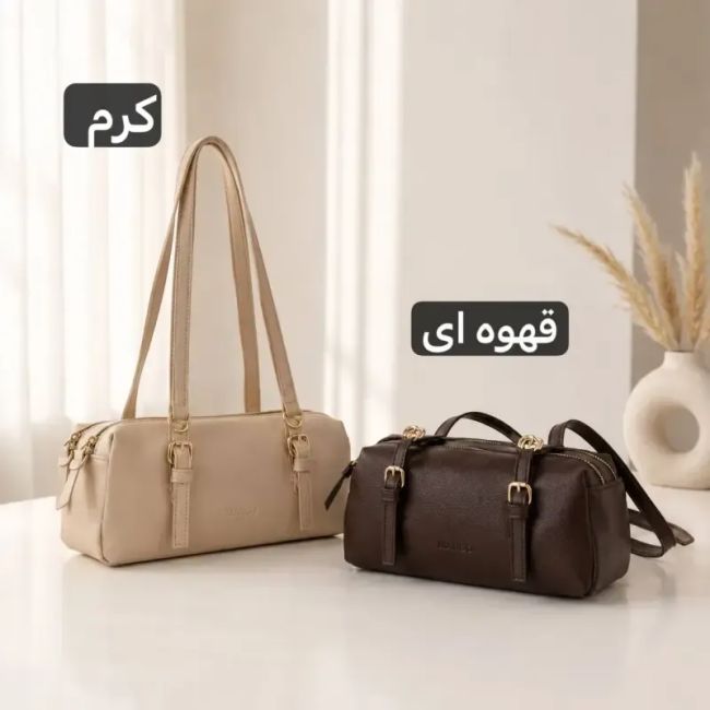 کیف زنانه روزمره چرم مصنوعی با آستر ساتن و جیب بیرونی