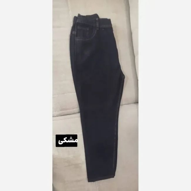 شلوار مام استایل جین کمر کش قد 90 زنانه و دخترانه رنگ بندی متنوع