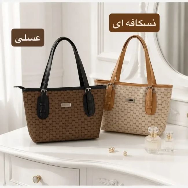 کیف زنانه چرم مصنوعی روزمره اسپرت ابعاد 37 در 24 سانتیمتر