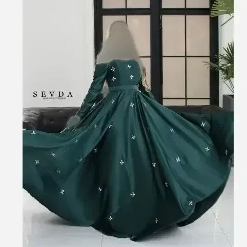 ماکسی ساتن آمریکایی سنگ دوزی شده سایز 38 تا 48