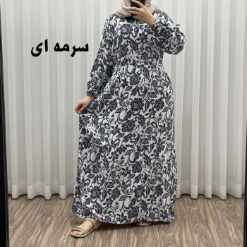 پیراهن فلور بوگاتی مدل ایوبی فری سایز زنانه تا سایز 46 چهارفصل شیک و راحت با کمربند سایه نمیاندازد