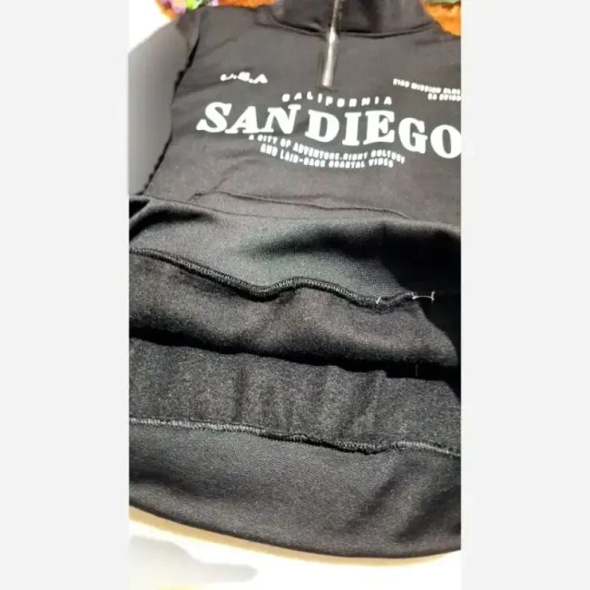 دورس نیم زیپ اسپرت زنانه پسرانه SANDIEGO جنس دورس سه نخ گرم بالا درجه یک رنگ مشکی سبز زیتونی فری سایز