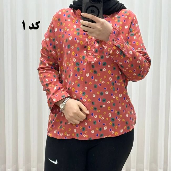 شومیز نخی وارداتی فری سایز تا سایز 50 تن خور شیک و راحت چهارفصل با دکمه جلو بدون سایه اندازی