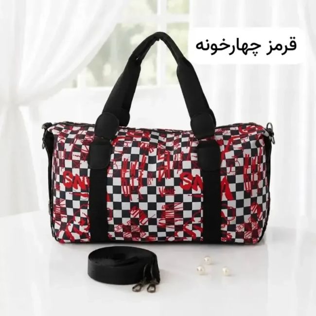 ساک مسافرتی و استخری پارچه ای کره ای با بند بلند و زیپ