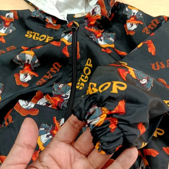 سویشرت بارانی بچگانه طرح duck رنگ مشکی